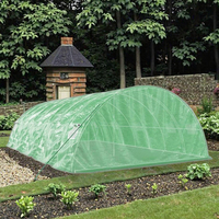 Kit de serre agricole verte de 8 m avec structure métallique, protection UV, facile à assembler pour la culture de tomates dans la cour