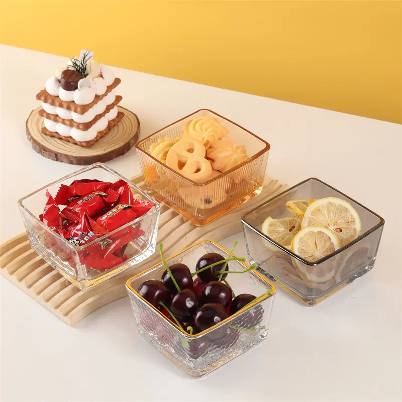 Schlussverkauf bleifreies Glas kreativer Snack-Candy-Compote Haushalt Obst-Split-Platter