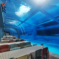 Aquarium rond en acrylique transparent écologique Leyu sur mesure, vue sur le port, vente directe d'usine
