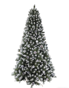 Árbol de Navidad Artificial de Cedro de Alta Calidad y Ecológico de 7 Pies con Copos de Nieve, Piñas y sin Luces para Decoración Interior - Product Image 2