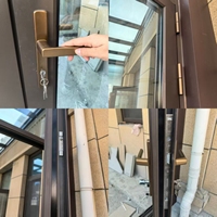 Ventanas Corredizas de Aluminio con Rotura de Puente Térmico, Doble Acristalamiento, Apertura Fija, para Cocina, con Aislamiento Térmico y Anticorrosión