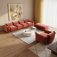 Meubles de salon, canapé-lit inclinable 2-3 places, design moderne, canapé modulaire en velours Mario Bellini Boucle