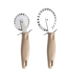 Stainless Steel Single and Double Wheel Cutter Pizza Cutting Roller Knife Cheese <b>Baking</b> Gadgets - Product Image 1