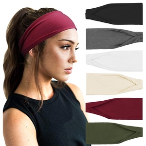 Diadema Deportiva Ancha <span class=keywords><strong>El</strong></span>ástica <span class=keywords><strong>para</strong></span> Mujer, Sin <span class=keywords><strong>El</strong></span>ástico, con Lazo, <span class=keywords><strong>para</strong></span> Deportes <span class=keywords><strong>y</strong></span> Entrenamiento - Product Image 2