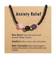 Colliers ras du cou avec pendentifs en pierres naturelles facettées : Aventurine verte, Améthyste, Quartz rose