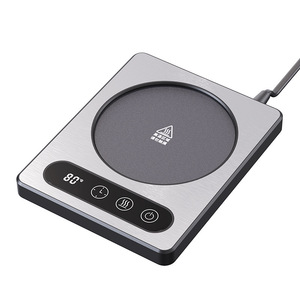 Calentador de taza de café, calentador de taza de escritorio, regalos de oficina y Navidad, tecnología táctil y pantalla Digital LCD, acero inoxidable 304 - Product Image 1