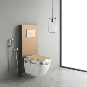Inodoro suspendido de cerámica sin borde para baño, estilo europeo, con bidé integrado, de proveedor chino - Product Image 6