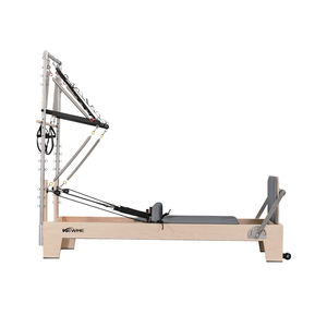 Lit de réformateur en bois d'érable durable avec demi-trapèze, caractéristiques réglables, <span class=keywords><strong>machine</strong></span> d'entraînement pour gym, Pilates, yoga et santé, capacité 200 kg - Product Image 6