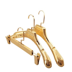 Quần Áo Không Viền Chống Trượt Trang Phục Cưới Móc Áo Nhựa Màu Vàng Kim - Product Image 1