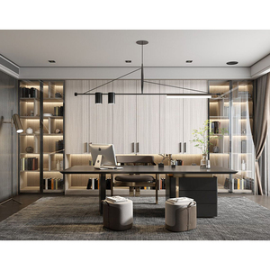 Personalizzato casa soggiorno di stoccaggio scaffale librerie armadio design moderno camera da letto semplice grigio muro libreria in legno - Product Image 6