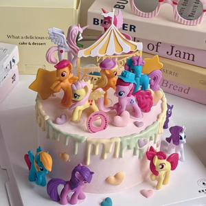 Set di Giocattoli in Plastica per Bambini con Sei Personaggi Principali: Twilight Sparkle, Rainbow Dash, Pinkie Pie, Fluttershy - Product Image 4