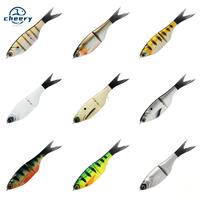 Leurre de pêche articulé de haute qualité Cheery, type Shad à queue métallique, Swimbait profilé pour la pêche en mer depuis bateau et au poisson-chat