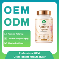 Capsules de Safran de Haute Qualité avec Extrait de Safran, Complément Alimentaire Quotidien pour le Bien-être, Capsules de Safran, Usine OEM