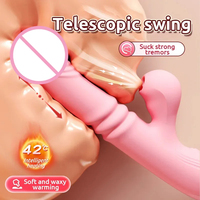 Teleskop 2 IN 1 Saugvibrator Dildo Vibrator Klitoris saugen G-Punkt Stimulation Vibrator Damen Sexspielzeug Erwachsenenprodukte