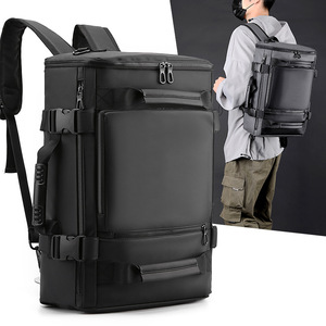Laptop <b>Backpack</b> <b>Large</b> Capacity Business Travel Bag With Computer Compartment Unisex Black Gray Dark Blue Solid Color Summer 2023 - Product Image 1