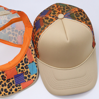 Topi Trucker 5 Panel Trendy Outdoor Kasual Sport Bahan Polyester Bernapas dengan Logo Kustom