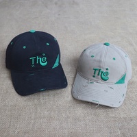 Casquettes décontractées de haute qualité en gros, personnalisées avec logo brodé en 3D, 6 panneaux, style streetwear, effet vieilli, en coton non structuré, type Dad Hat
