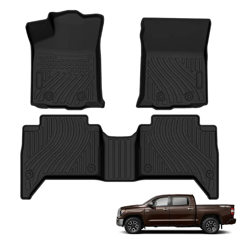 Car Floor Mats for Toyota Tacoma Waterproof Automotive Mats 3D TPE All Weather Set Rubber Floor Liners High Quality