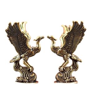 Figurine d'oiseau en laiton OEM, ornement en alliage métallique, aigle mythique, pour l'art et la collection, décoration intérieure, cadeau de mariage - Product Image 5