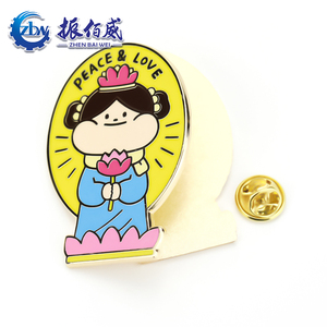 ประเทศจีนผู้ผลิตป้ายพระพุทธรูปบัวอะนิเมะเคลือบปกขาป้ายโลหะที่กำหนดเอง - Product Image 5