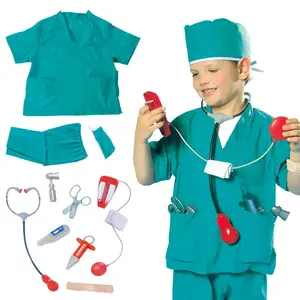 Robe de soirée de carnaval pour enfants, Costume professionnel d'halloween pour garçons, uniforme pour médecins et infirmières, vente en gros