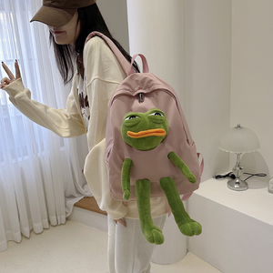 Mochila de rana fea y divertida para adolescentes, venta al por mayor de fábrica <span class=keywords><strong>2026</strong></span>, mochila de dibujos animados, nueva mochila de diseñador para exteriores, mochila escolar junior, MOQ bajo - Product Image 6