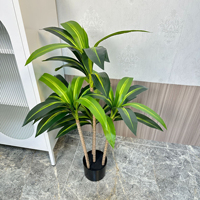 Promotion : Plante artificielle en pot, faux bonsaï, feuillage vert, pour salon intérieur, décoration douce pour la maison