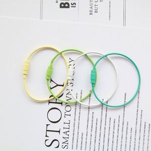 Wholesale Key Chain Cable Ring Color Coated Stainless Steel <b>Rope</b> Wire Holder Tag Holder Screw Locking 5cm Long - Product Image 6