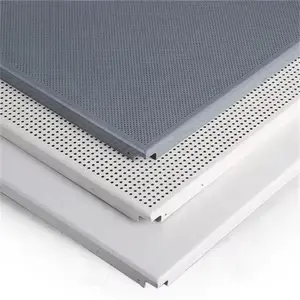 Noise Reduction White Perforated Aluminum Panel Metal False Suspended Aluminum Ceiling