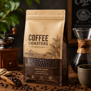 Bolsas de Café con Fondo Plano y Ocho Costuras Selladas, Bolsas de Empaque Personalizadas para Productos Secos, Empaque para Tostadores de Café - Product Image 1