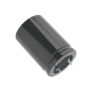 Condensador de Canal de Fabricante, Aluminio, 270uF, 20%, 450V, Radial, de Orificio Pasante, 450USH270MEFC25X35, 270 uF - Product Image 1
