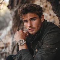 Montre mécanique automatique LONGLUX, montre de luxe simple pour l'extérieur, étanche, pas chère, vente en gros, squelette, cuir, montre homme, cadeau