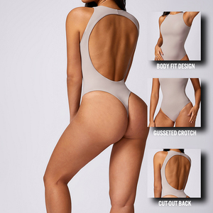 Hot sexy chặt chẽ không tay Một mảnh Yoga Jumpsuit Breathable cut out backless bodysuit Workout tập thể dục Yoga Jumpsuit phụ nữ - Product Image 4