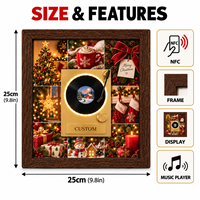 Cadre photo musical NFC personnalisé avec lumière LED, plaque de chanson DIY, cadre photo, cadeau de Noël, anniversaire, décoration de bureau à domicile