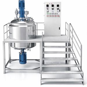 Ligne de production de détergent à lessive, shampoing, savon liquide, machine à fabriquer des lotions, réservoir de mélange cosmétique avec pompe à vide - Product Image 6