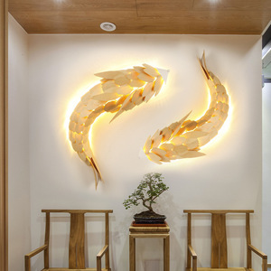 Lampe murale en bois de style japonais faite à la main, LED 15W, salon, chevet, éclairage d'escalier, décoration, lampe d'<span class=keywords><strong>art</strong></span> déco, <span class=keywords><strong>applique</strong></span> murale - Product Image 1