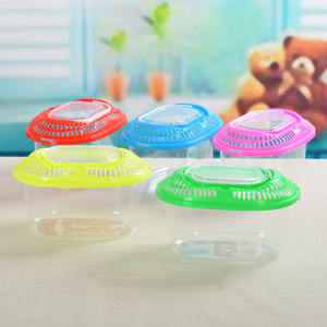 Mini caja de plástico para peces de 18,8 cm, portador de tortugas transparente de mano, tanque de agua para peces y Mascotas - Product Image 5