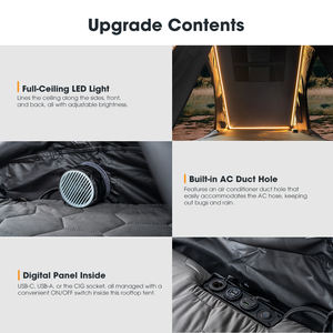 Tente de toit de voiture SAN HIMA à montage rapide pour 1 à 3 personnes, légère et compacte, en aluminium rigide, pour le <span class=keywords><strong>camping</strong></span> en plein air 4x4 - Product Image 5