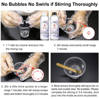 Kit de Résine Époxy Transparente et Durcisseur 2 Composants pour Revêtement Artisanat Bois