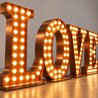 Lettres lumineuses LED sur pied grand format pour événements, location de décorations de mariage, enseigne lumineuse LED personnalisée pour fêtes