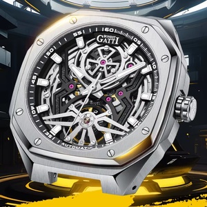 BG5802 Men Automatic <b>Watch</b> <b>Mechanical</b> Wristwatch Rubber Strap Stainless Steel <b>Watches</b> for Men - Product Image 4