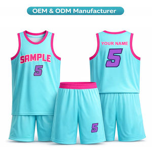 Hochwertiges Wendebares Basketball-Trikot Maßgeschneidert Bequem 100% Polyester Sommer Bedrucktes Basketball-Trikot Sport-Team-Trikots - Product Image 1