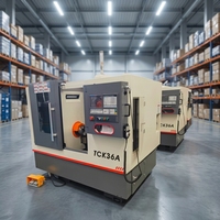 Tour CNC d'occasion haute précision à banc incliné TCK36A avec outils motorisés et fonction de tournage pour le travail des métaux