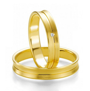 カップルのための最新の新しい幾何学的デザインステンレス鋼ゴールド結婚結婚指輪 - Product Image 2