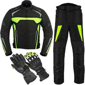 Bacca Moto vêtements de course pour hommes CE approuvé imperméable Cordura veste pantalon gants en cuir caractéristiques de protection pour motos - Product Image 6