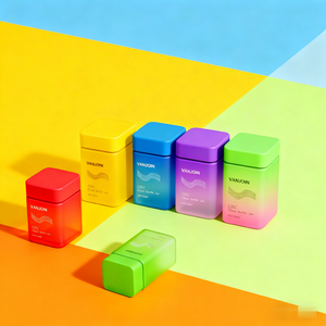 Lüks boş cam gıda tozu sağlık hap takviyesi şişe ambalajlama kare <span class=keywords><strong>c</strong></span> vitamini Serum kapsül hap şişeleri - Product Image 2