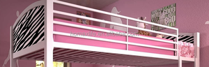 Chambre à coucher de haute qualité Mobilier moderne <span class=keywords><strong>Lit</strong></span> superposé <span class=keywords><strong>en</strong></span> <span class=keywords><strong>métal</strong></span> <span class=keywords><strong>blanc</strong></span> avec motif zèbre - Product Image 6