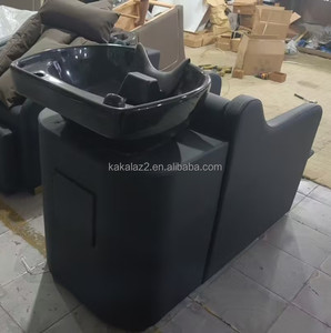 Ensemble de mobilier moderne pour salon de beauté et coiffure avec lavabo en céramique durable, repose-pieds réglable, usage commercial - Product Image 2