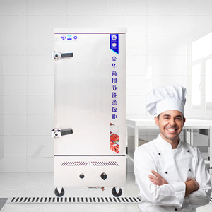 Armadietto per riso fumante a Gas a tre piani in acciaio inox RUITAI