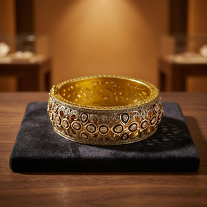 Luxury Gold Plating Diamond <b>Bangle</b> <b>Bracelet</b> for Women Premium Jewelry - Product Image 3